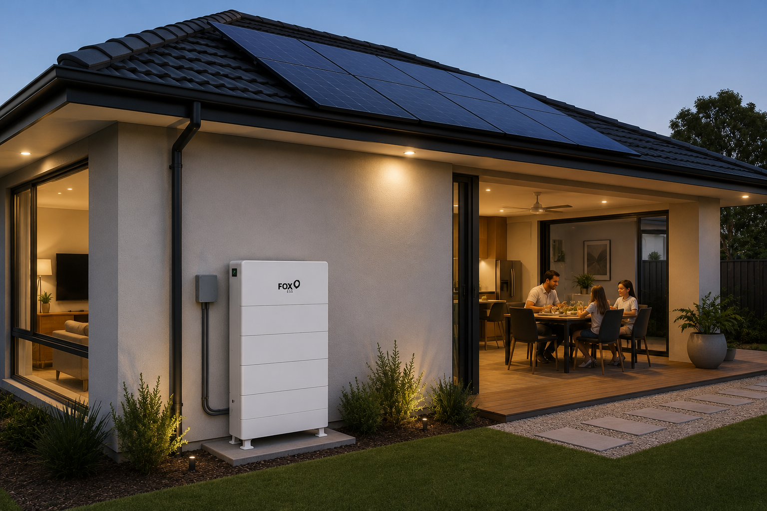 Solar battery storage system installation